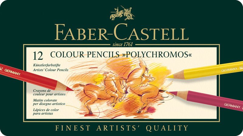 Faber-Castell - Faber-Castell Faber castell fc-110012 kleurpotlood polychromos 38mm kerndikte etui à 12 stuks