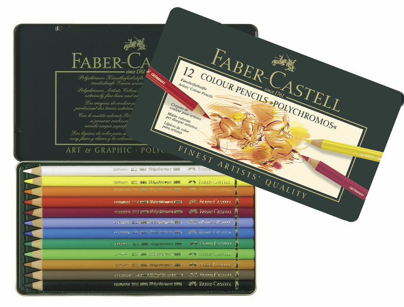 Faber-Castell - Faber-Castell Faber castell fc-110012 kleurpotlood polychromos 38mm kerndikte etui à 12 stuks