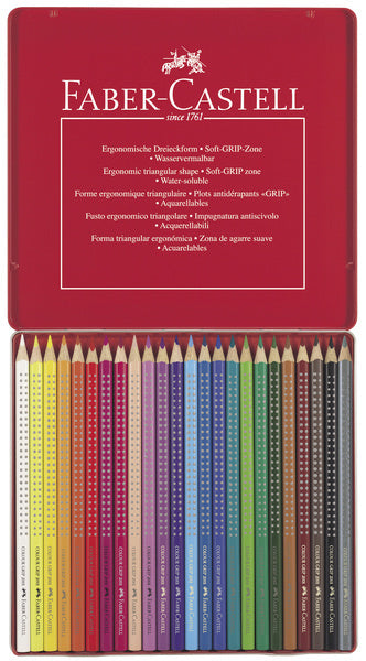 Faber-castell kleurpotloden - colour grip - blik 24 stuks - fc-112423