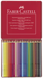 Faber-castell kleurpotloden - colour grip - blik 24 stuks - fc-112423