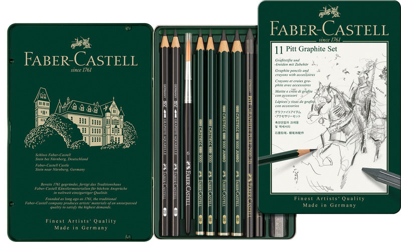 Faber-castell grafietpotloden - pitt - set 11-delig - fc-112972