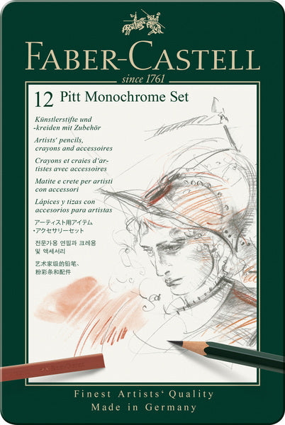 Faber-Castell - Faber-Castell potloodset - pitt monochrome - 12-delig - fc-112975