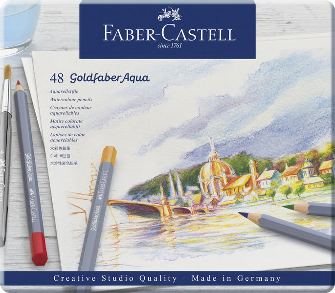 Faber-Castell - Faber-Castell kleurpotlood aquarel - goldfaber - blik 48 stuks - fc-114648