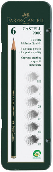 Faber Castell - Faber Castell fc-119063 potlood 9000 bliketui a 6 stuks