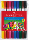 Faber-Castell - Faber-Castell viltstiften - dubbele punt - brushpen en fineliner - 10 stuks - fc-151110