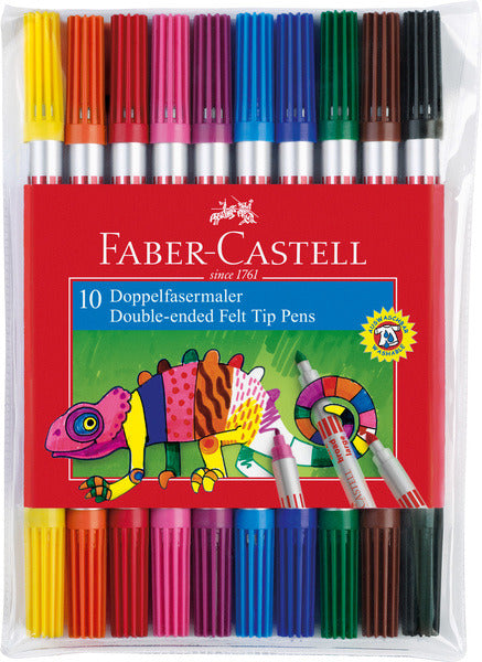 Faber-Castell - Faber-Castell viltstiften - dubbele punt - brushpen en fineliner - 10 stuks - fc-151110