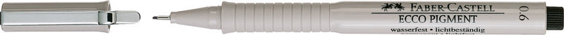 Faber castell fc-166699 tekenpen ecco pigment 0,6 mm zwart