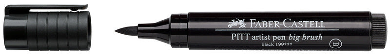 Faber-Castell - Faber-Castell Faber castell fc-167699 tekenstift pitt artist pen big brush 199 zwart