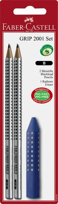 Faber castell fc-185297 potlood grip 2001 2 stuks met gum
