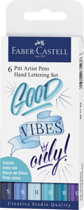 Faber-Castell - Faber-Castell tekenstift - pitt artist pen - handletteringset - good vibes only - 6 delig - fc-267123
