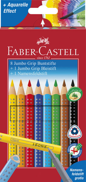 Faber Castell - Faber Castell fc-280921 kleurpotlood faber-castell jumbo grip promotieset 8 + 1 + 1