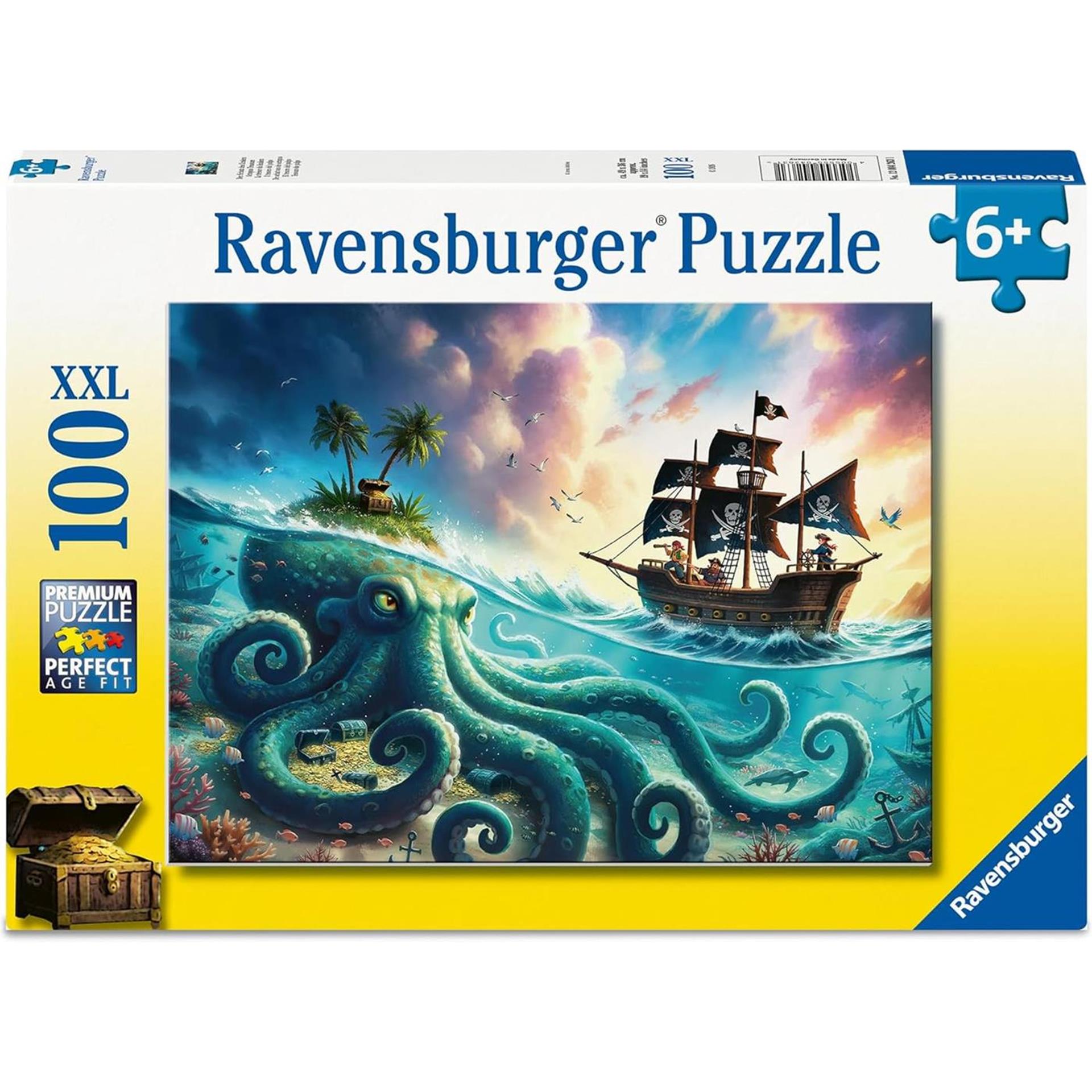 Ravensburger – de schat van de kraken – kinderpuzzel – 100 xxl stukjes