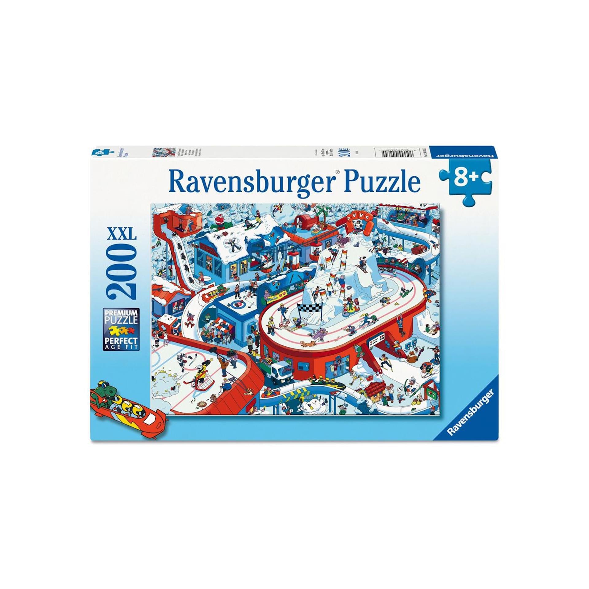 Ravensburger - – drukte in het winterdorp – kinderpuzzel – 200 xxl stukjes