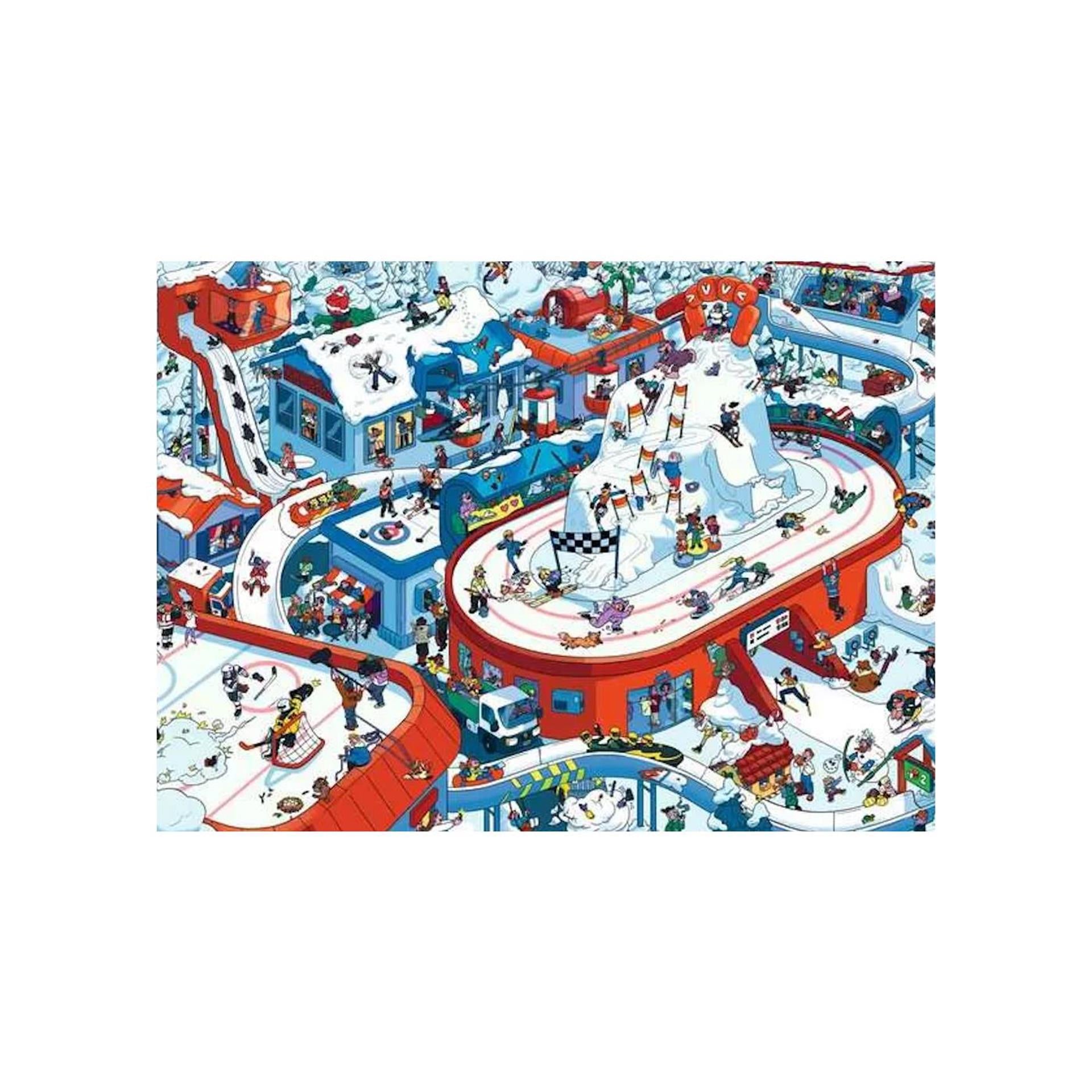 Ravensburger - – drukte in het winterdorp – kinderpuzzel – 200 xxl stukjes