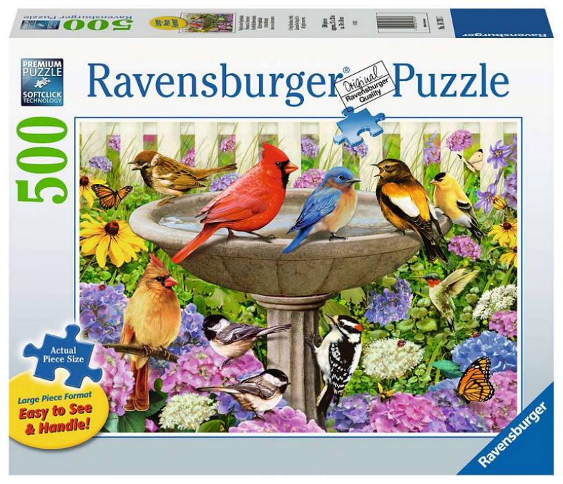 Ravensburger puzzel bij het vogelbadje - legpuzzel - 500 stukjes