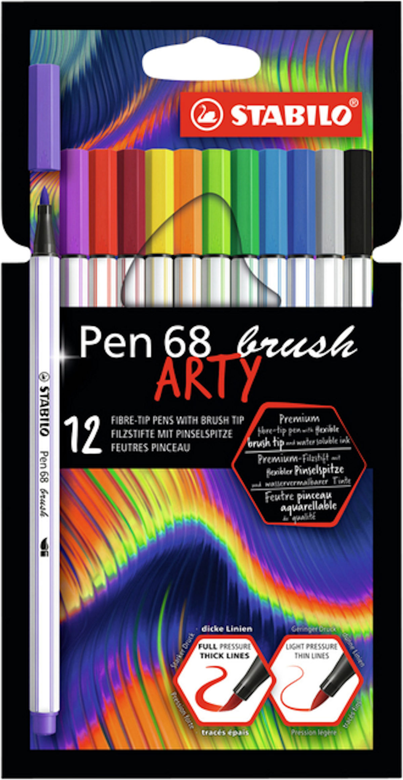 Stabilo pen 68 brush arty 12 stuks