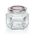 Leifheit 3209 jampot zeshoekig 106 ml glas zilver