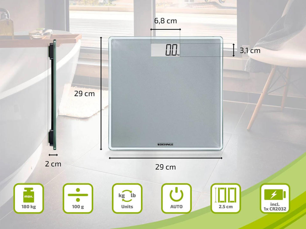 Soehnle - Soehnle personenweegschaal digitaal style sense compact 300 - tot 180kg grijs