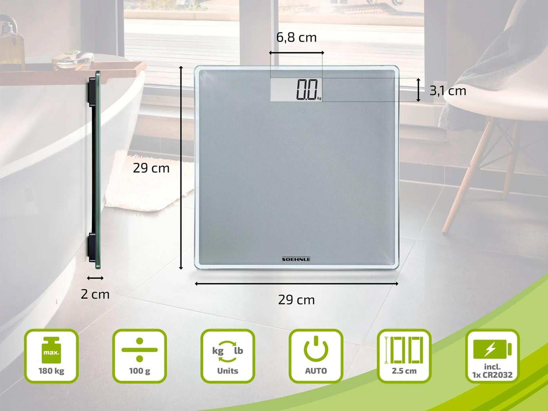 Soehnle - Soehnle personenweegschaal digitaal style sense compact 300 - tot 180kg grijs