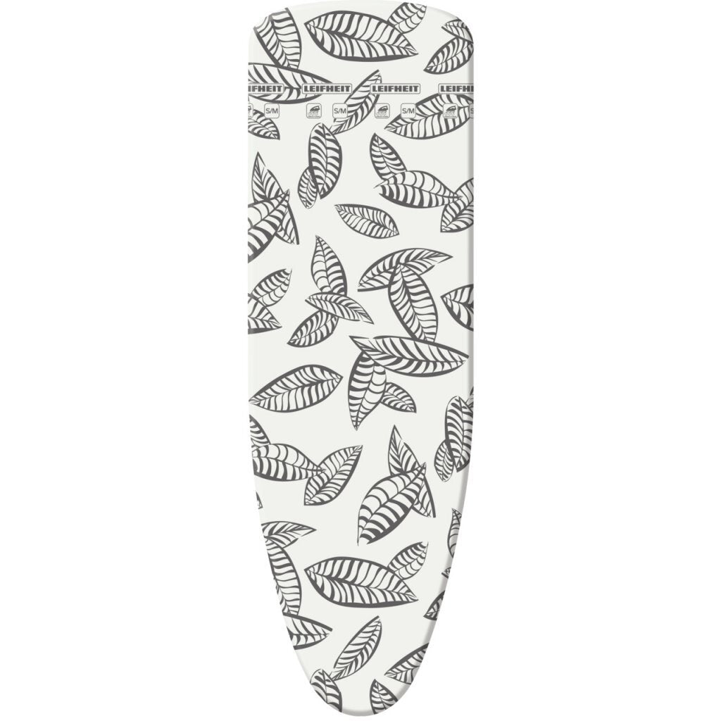 Leifheit - Leifheit strijkplankhoes perfect steam air board express s/m - 125 x 40 cm strijkvlak - 3 mm dikke molton - zwart - wit