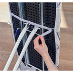 Leifheit - Leifheit strijkplankhoes perfect steam air board express s/m - 125 x 40 cm strijkvlak - 3 mm dikke molton - zwart - wit