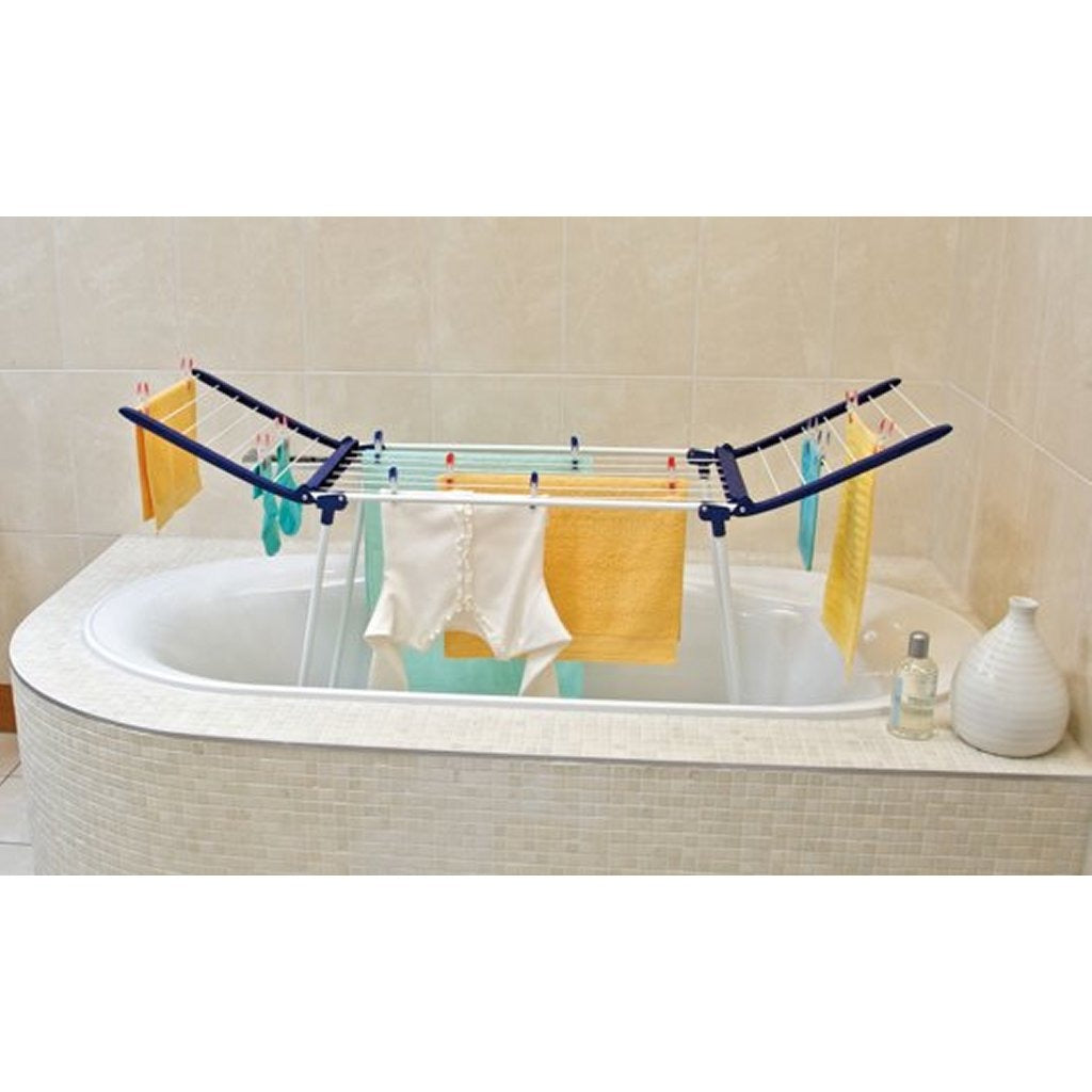 Leifheit 81720 pegasus 120 solid compact droogrek wit blauw