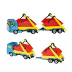 SIKU - SIKU 1695 vrachtwagen + puincontainer en aanhanger