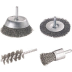 Wolfcraft draadborstel set | ronde schacht | 4-delig | 1 set - 2133000