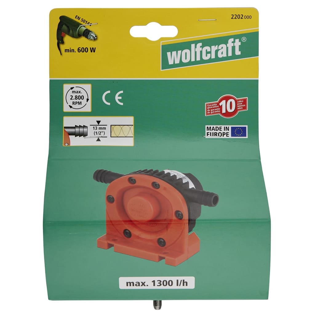 Wolfcraft pomp | schacht | 6mm | 1300 l h | 1 stuk - 2202000