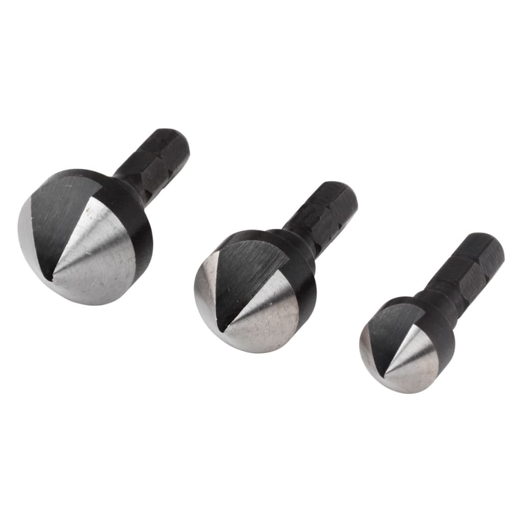 Wolfcraft verzinkboren | ws | 6-kant | ø12, 16, 19mm | 3 stuks - 2584000