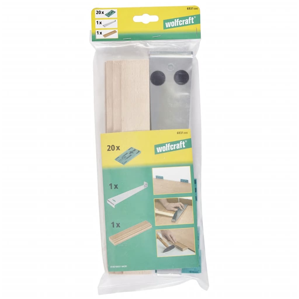 Wolfcraft legset | voor laminaat | 22-delig | 1 set - 6931000