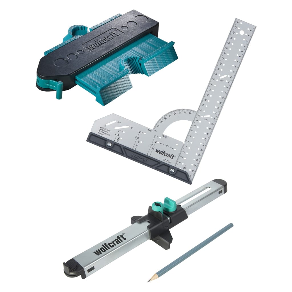 Wolfcraft gereedschapsset | voor het inpassen van laminaat- en designvloeren | 1 set - 6976000