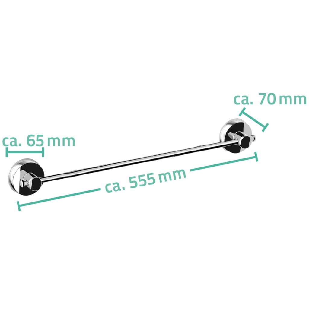 Ridder handdoekenstang 55,5x7x6,5 cm chroom 12120000