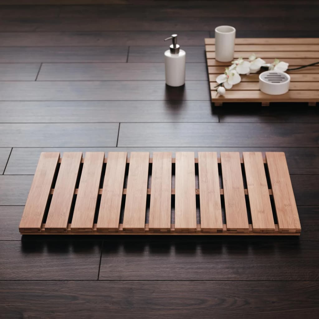 Ridder badkamermat grating nature 72x38 cm hout