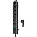 Brennenstuhl comfort-line plus, 6-voudige stekkerdoos stekkerdoos (zwart, met platte stekker, 2m h05vv-f 3g1.5)
