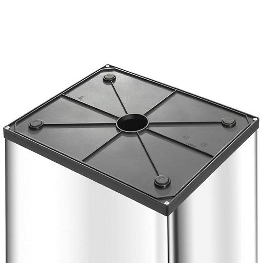 Hailo - Hailo 0840-111 big-box swing l prullenbak 35l rvs/zwart