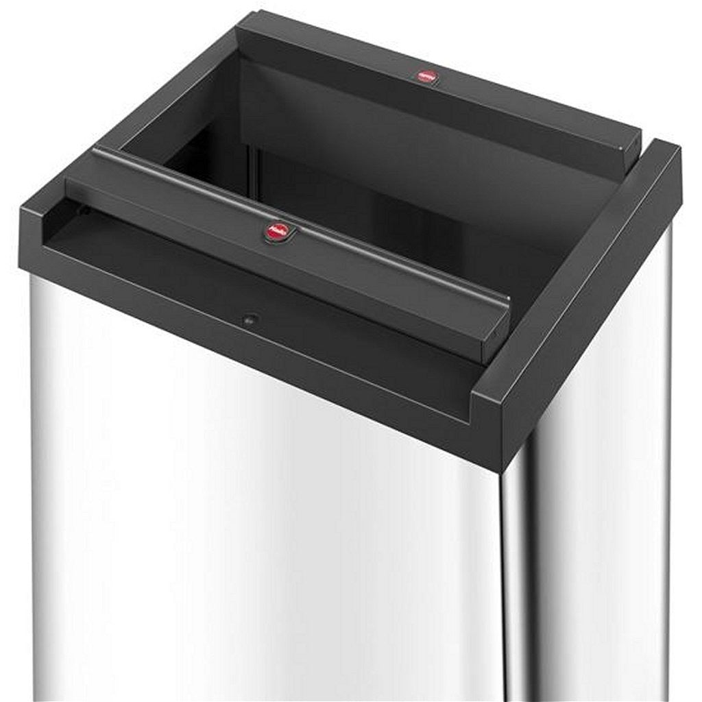 Hailo - Hailo 0840-121 big-box swing l prullenbak 35l zilver/zwart