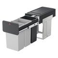 Hailo - Hailo inbouwemmer eco-line trio l 3x10l staal/zwart