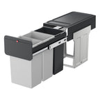 Hailo - Hailo inbouwemmer eco-line trio l 3x10l staal/zwart
