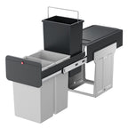 Hailo - Hailo inbouwemmer eco-line trio l 3x10l staal/zwart
