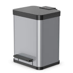 Hailo öko duo plus pedaalemmer 2x9l metallic grijs