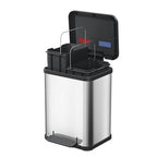 Hailo öko duo plus pedaalemmer 2x9l metallic grijs