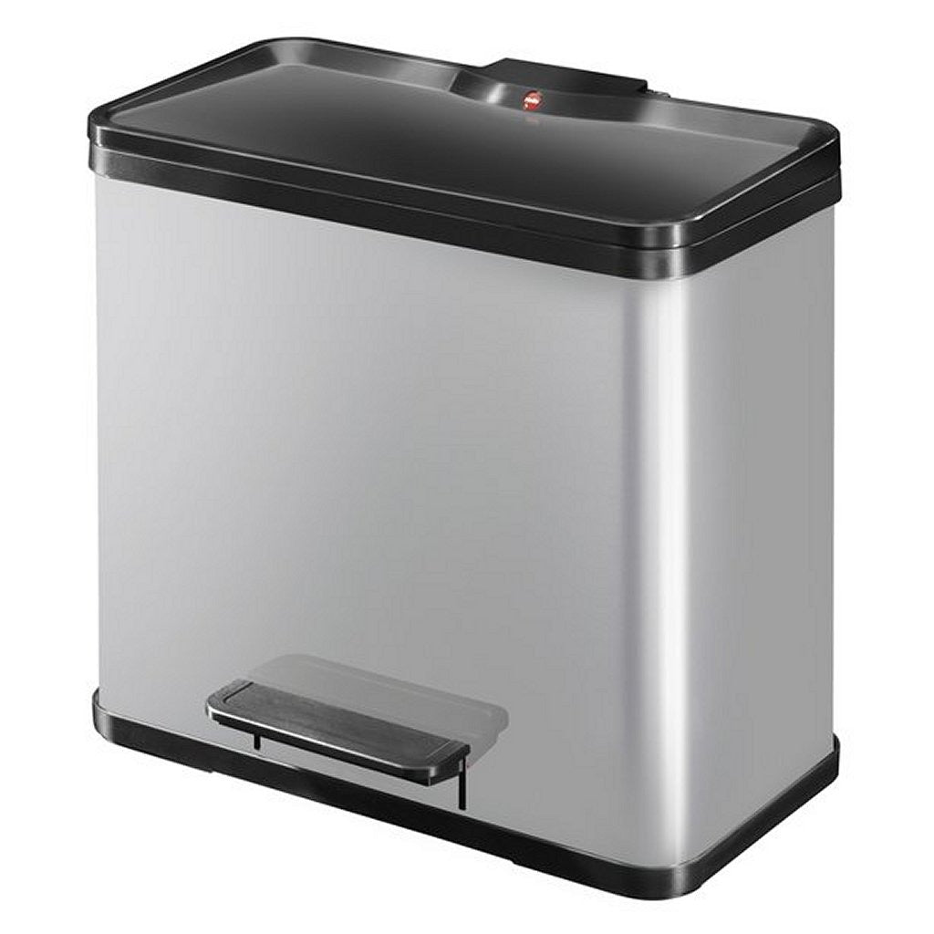 Hailo - Hailo 0630-220 öko duo plus l pedaalemmer 17+9l rvs/zilver