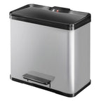 Hailo - Hailo 0630-220 öko duo plus l pedaalemmer 17+9l rvs/zilver