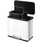 Hailo 0630-230 oko duo plus l pedaalemmer 17+9l wit zwart