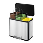 Hailo - Hailo öko trio plus prullenbak - 3 x 9l - rvs