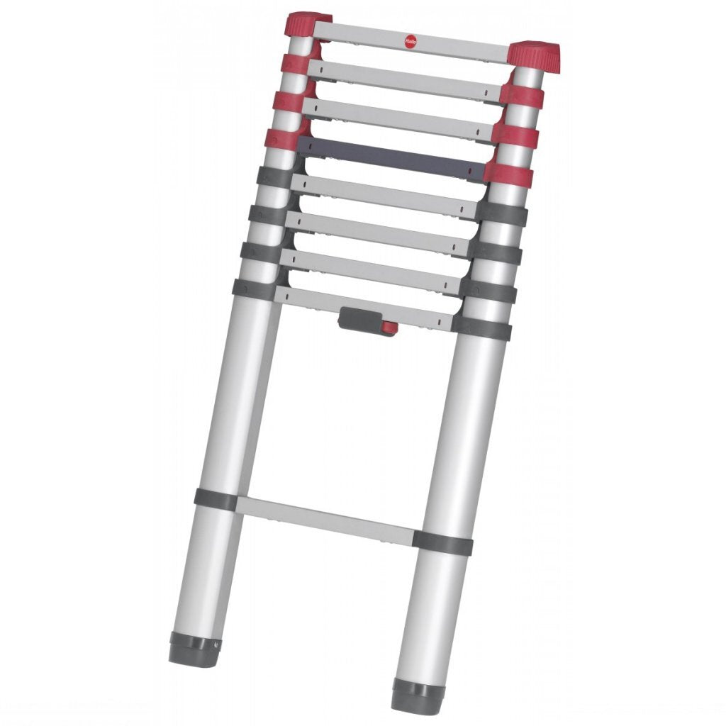 Hailo - Hailo t80 aluminium telescoopladder 11 treden + stabilisatiebalk 103-322 cm