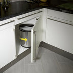 Hailo 3555-101 compact-box m prullenbak 15l zilver zwart