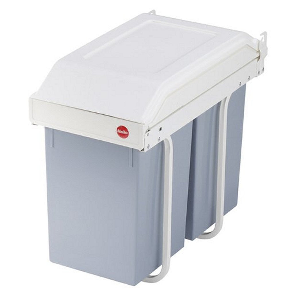 Hailo - Hailo 3659-001 multi-box duo l inbouw afvalbak 2x14l wit/zilver