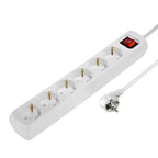 Hama distribution panel 6 sockets with switch child-proof 1.4 m white